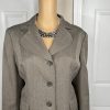 Suit Studio Women Polyester Pant Suit Size 12 Peanut Lined Notch Collar 2PC