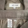 Suit Studio Women Polyester Pant Suit Size 12 Peanut Lined Notch Collar 2PC