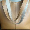 Madison West Faux Leather Long Handle Tote Bag Camel Roomy Removable Zip Pouch