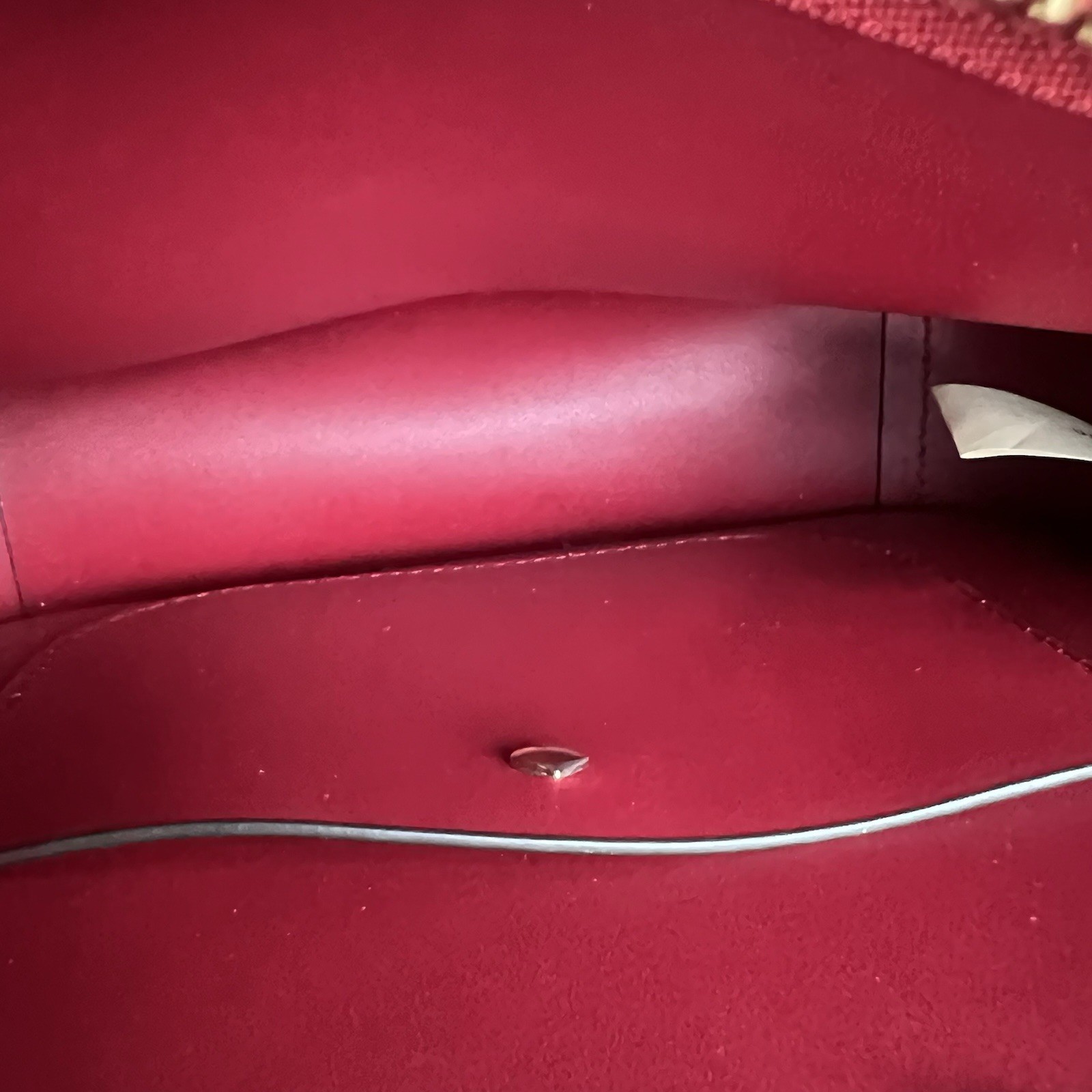 Kate Spade NY Leather Crossbody Bag Purse Red Adjustable Strap Pockets Small