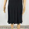 Theory Tight Knit Fit & Flare Dress Size M Pleat Tee Dress Black Prosecco
