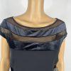 Chiara Boni La Petite Robe Velvet Lace Midi Dress Size 46 Black Stretch New