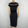 Chiara Boni La Petite Robe Velvet Lace Midi Dress Size 46 Black Stretch New
