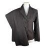 KASPER Women 2PC Chocolate Brown Striped Single Breasted Pant Suit Size 8P