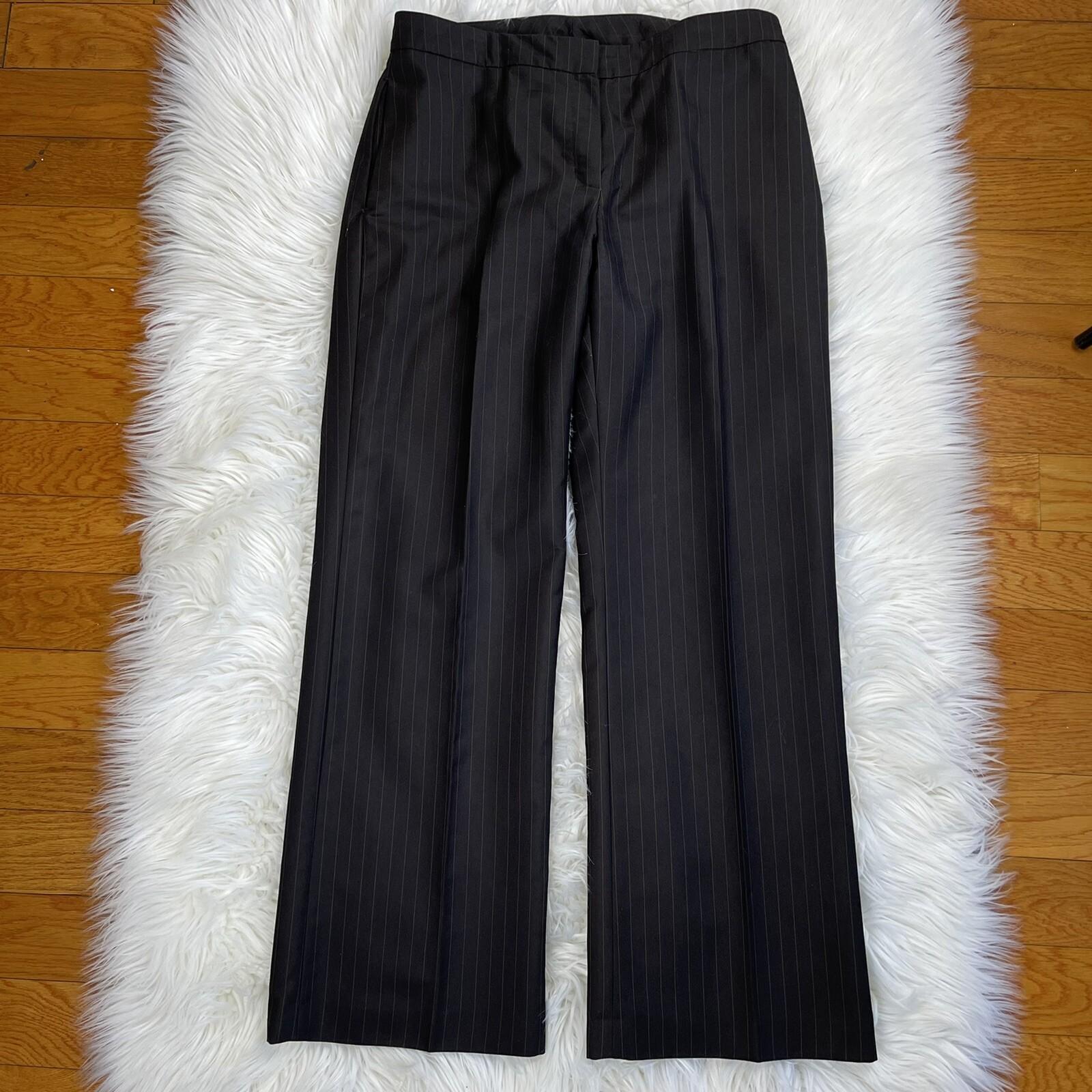 KASPER Women 2PC Chocolate Brown Striped Single Breasted Pant Suit Size 8P