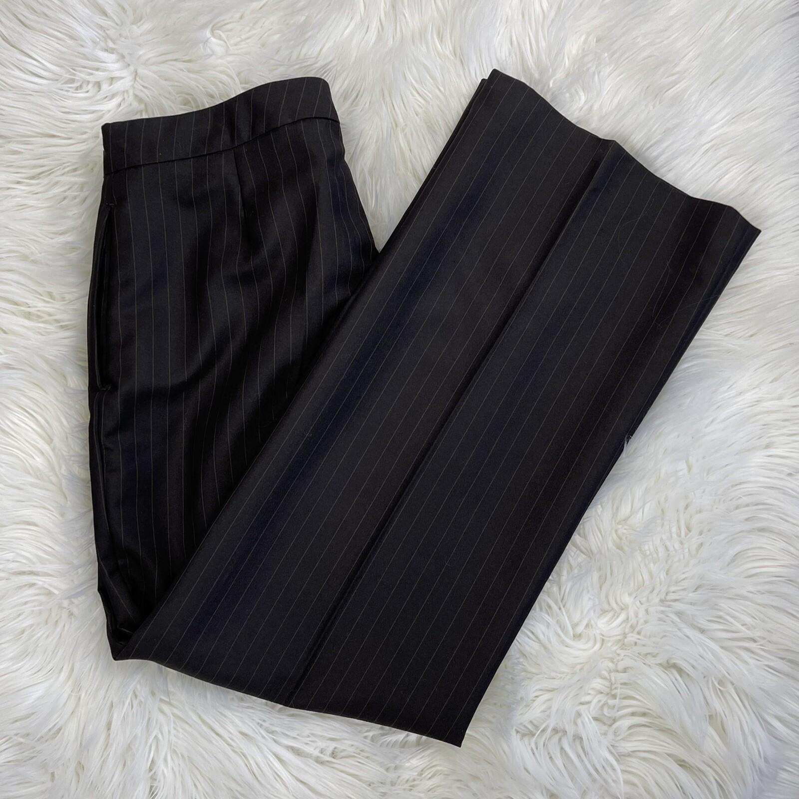 10-153.jpg KASPER Women 2PC Chocolate Brown Striped Single Breasted Pant Suit Size 8P