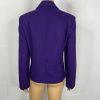 Harve Benard Wool Viscose Velvet Blazer Size 10 Purple Notch Collar Pockets