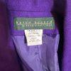 Harve Benard Wool Viscose Velvet Blazer Size 10 Purple Notch Collar Pockets
