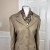 Le Suit Polyester Pant Suit Scarf Size 18 Peanut Notch Collar 3PC Faux pockets