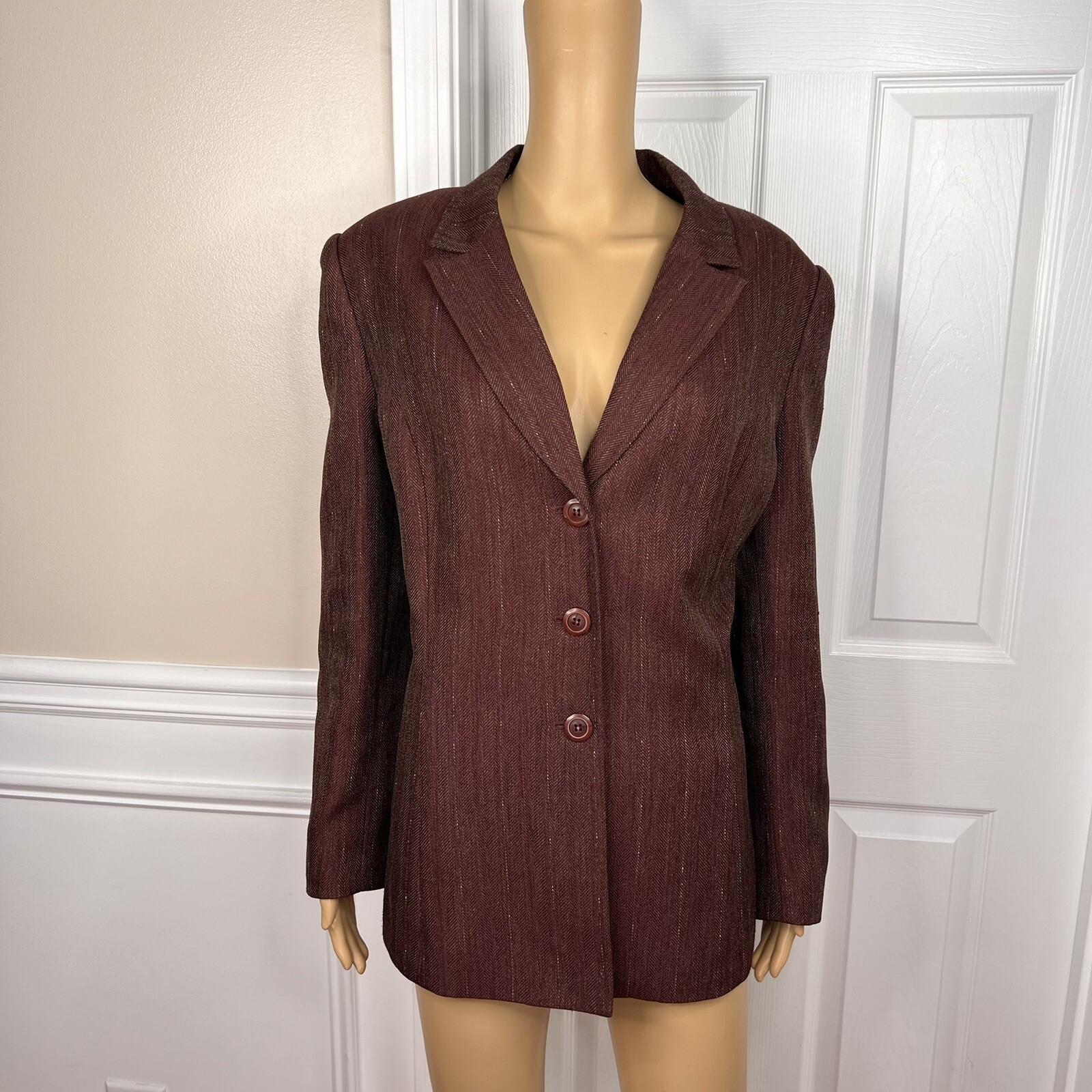 LE SUIT 2PC Burgundy Polyester Mismatch Career Pant ( Size 14) Suit( Size 16)
