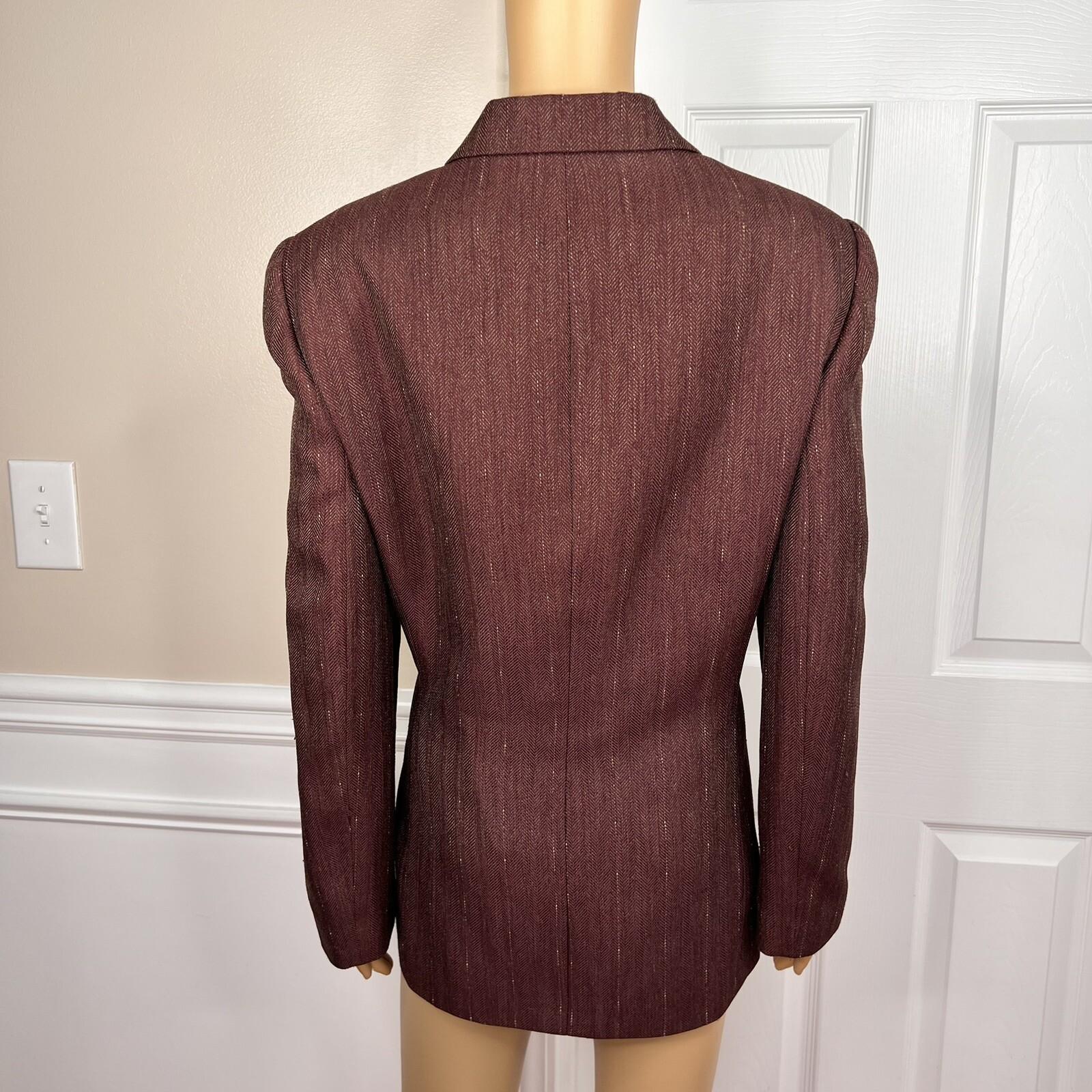 LE SUIT 2PC Burgundy Polyester Mismatch Career Pant ( Size 14) Suit( Size 16)