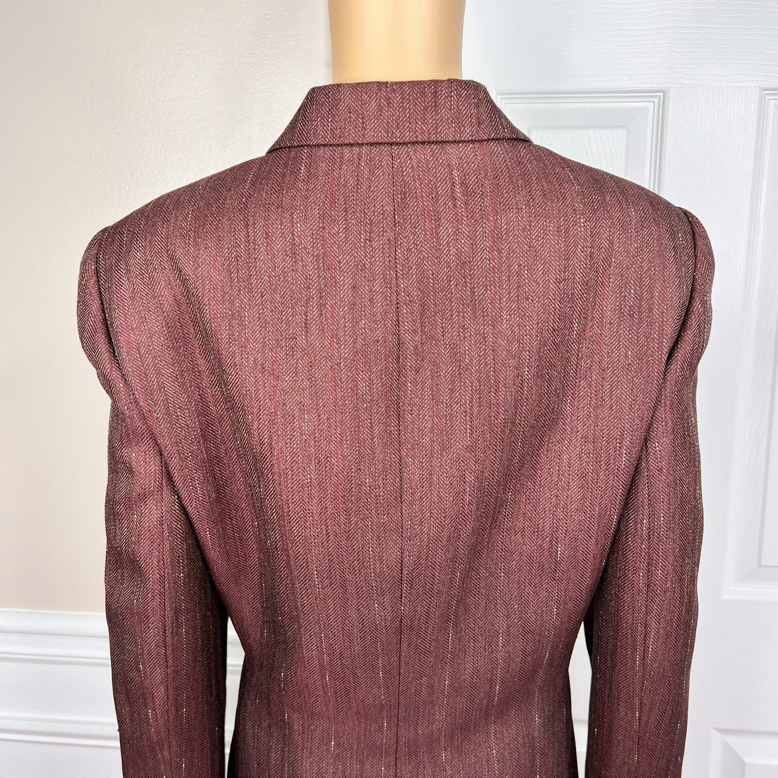 LE SUIT 2PC Burgundy Polyester Mismatch Career Pant ( Size 14) Suit( Size 16)