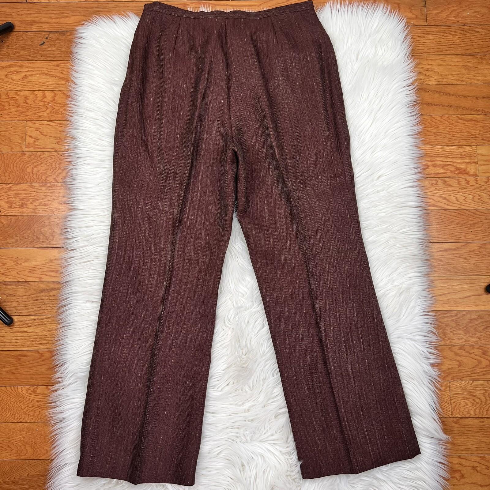 LE SUIT 2PC Burgundy Polyester Mismatch Career Pant ( Size 14) Suit( Size 16)