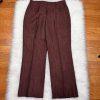 LE SUIT 2PC Burgundy Polyester Mismatch Career Pant ( Size 14) Suit( Size 16)