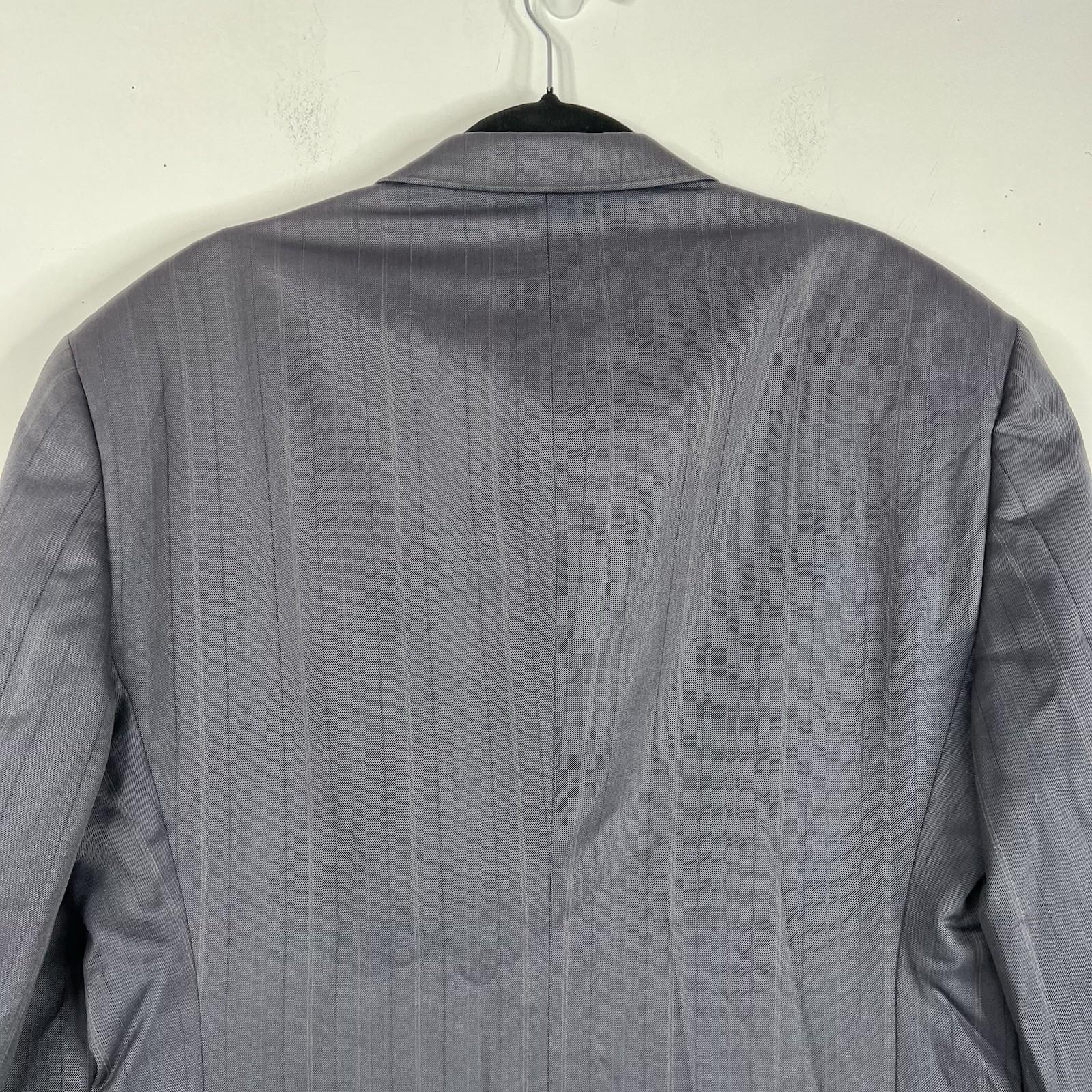 Christian Dior Vintage Men Blazer Size 44R Gray Stripe 2 Button Timeless Preppy
