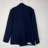 10-214.jpg JC Penney Men Wool Coat Pea Coat Size M Navy Double Breasted Lined Pockets