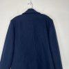 10-216.jpg JC Penney Men Wool Coat Pea Coat Size M Navy Double Breasted Lined Pockets