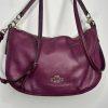 Coach Chelsea Pebble Leather Small Crossbody Shoulder Strap Bag Dark Berry