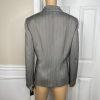 Le Suit Polyester Pant Suit Size 10 Sand Striped Peak Collar Business 2PC New