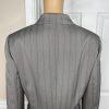 Le Suit Polyester Pant Suit Size 10 Sand Striped Peak Collar Business 2PC New