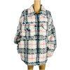 Goldberh Women Faux Fur Ski Jacket Size M plaid Full Zip Stand Up Collar Pockets