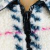 Goldberh Women Faux Fur Ski Jacket Size M plaid Full Zip Stand Up Collar Pockets