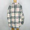 Goldberh Women Faux Fur Ski Jacket Size M plaid Full Zip Stand Up Collar Pockets