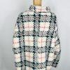 Goldberh Women Faux Fur Ski Jacket Size M plaid Full Zip Stand Up Collar Pockets
