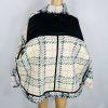 Goldberh Women Faux Fur Ski Jacket Size M plaid Full Zip Stand Up Collar Pockets