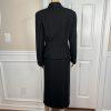 Kasper ASL Polyester Rayon Tuxedo VTG Skirt Suit 10 Black Double Breasted 2PC