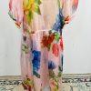10-33.jpg New l'Atiste By Amy Maxi See Through Tier Dress M Floral Sheer Bubble Sleeves