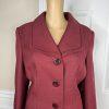 Le Suit Polyester Skirt Suit 14 Twill Bordeaux Shawl Collar Cocktail 2PC New