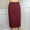 Le Suit Polyester Skirt Suit 14 Twill Bordeaux Shawl Collar Cocktail 2PC New