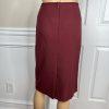 Le Suit Polyester Skirt Suit 14 Twill Bordeaux Shawl Collar Cocktail 2PC New