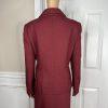 Le Suit Polyester Skirt Suit 14 Twill Bordeaux Shawl Collar Cocktail 2PC New