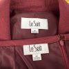 Le Suit Polyester Skirt Suit 14 Twill Bordeaux Shawl Collar Cocktail 2PC New