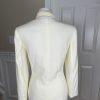 Le Suit Vintage Polyester Rayon Skirt Suit Scarf Size 10 Off White 2PC Lined