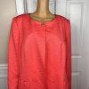 New JOHN MEYER 2P Coral Polyester Lined Collarless Dress Suit Size 22W MSRP 0