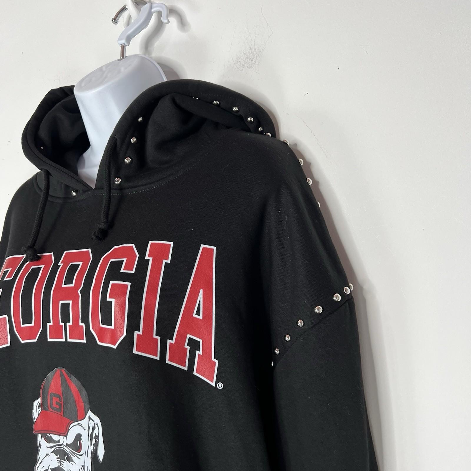 Gameday Couture Women Pullover Size L Black Georgia Bulldogs Studded Hoodie