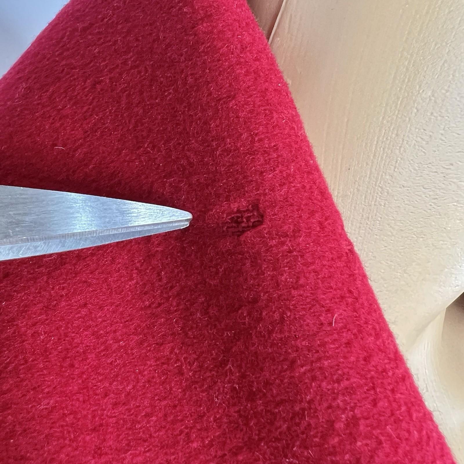 Fleurette Loro Piana 100% Lambswool Pea coat Size 14 Red Double Breasted Power