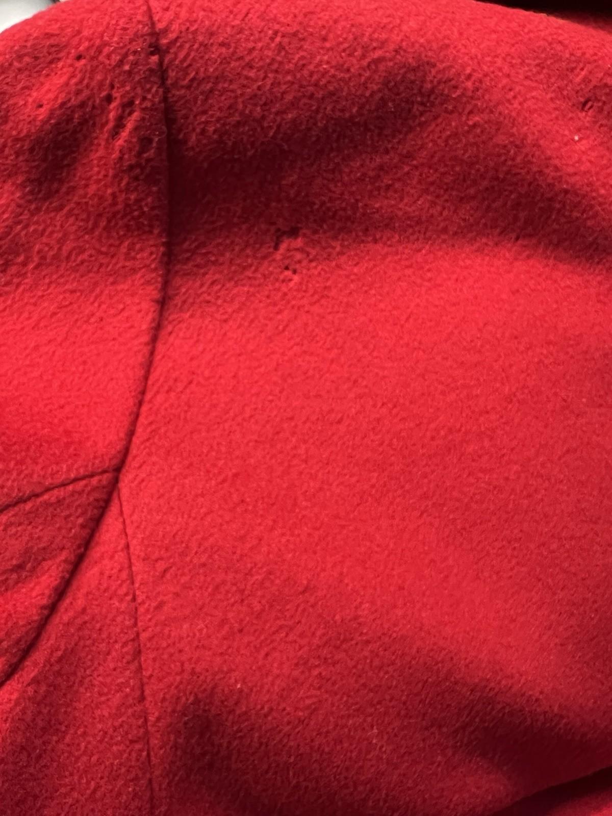 Fleurette Loro Piana 100% Lambswool Pea coat Size 14 Red Double Breasted Power