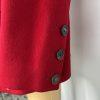 Fleurette Loro Piana 100% Lambswool Pea coat Size 14 Red Double Breasted Power