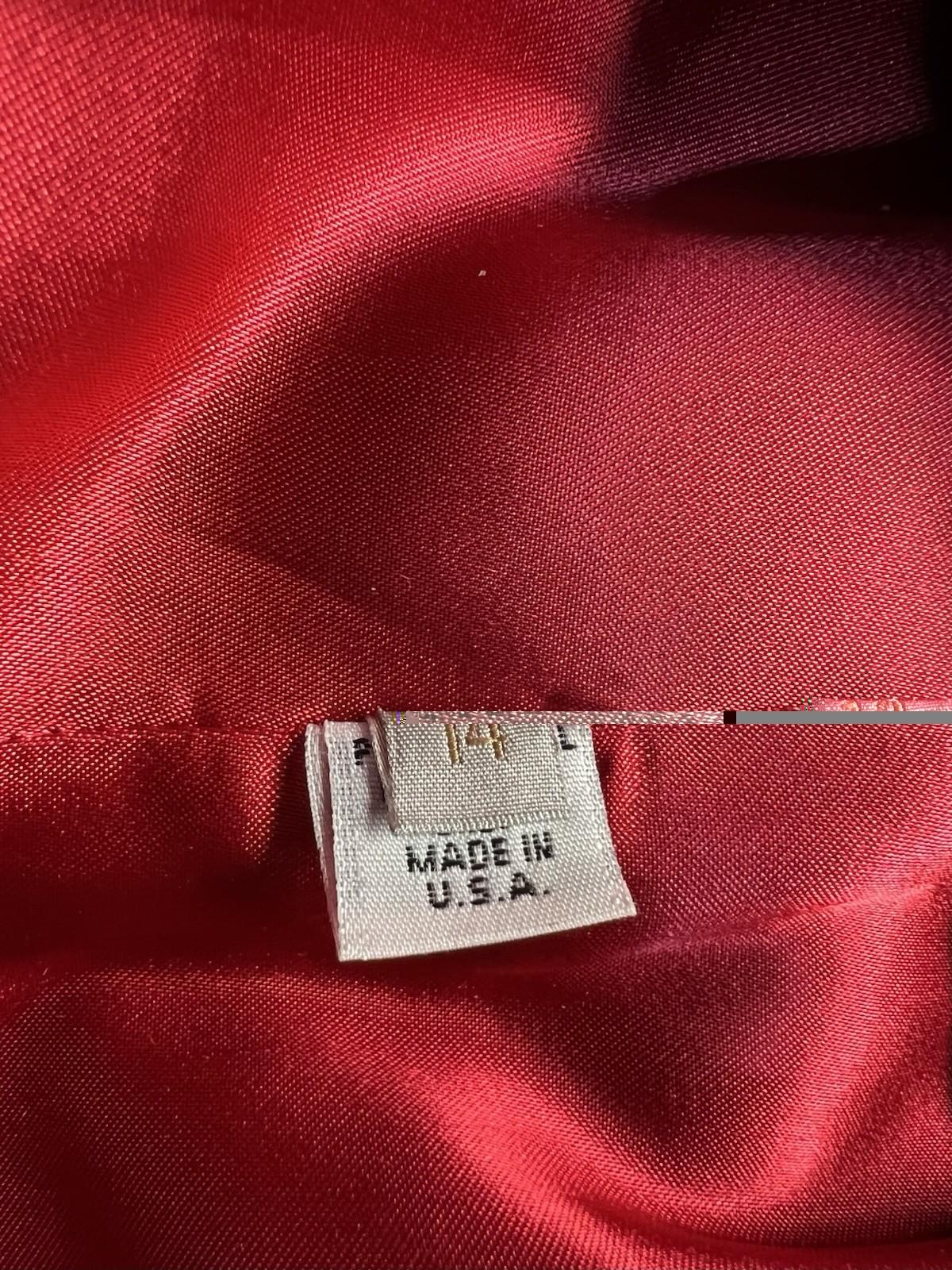Fleurette Loro Piana 100% Lambswool Pea coat Size 14 Red Double Breasted Power