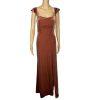Jenny Yoo Collection Velvet Formal Dress Size 10 Terracotta Flounce Off Shoulder