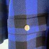 Anne Klein Plaid Knit Sweater Cardigan S Blue Black Gold Toned Buttons Pockets