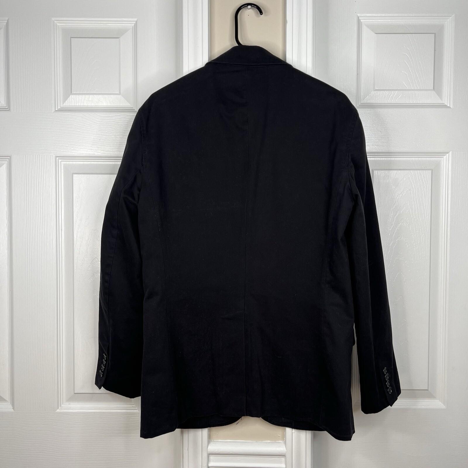 Armani Exchange Vtg Men Cotton Slim Fit Blazer Jacket S Black Denim Like