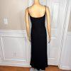 Jones New York Dress Size 16 Black Spaghetti Strap Y2K Whimsigoth Ruffle  Midi