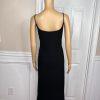 Jones New York Dress Size 16 Black Spaghetti Strap Y2K Whimsigoth Ruffle  Midi