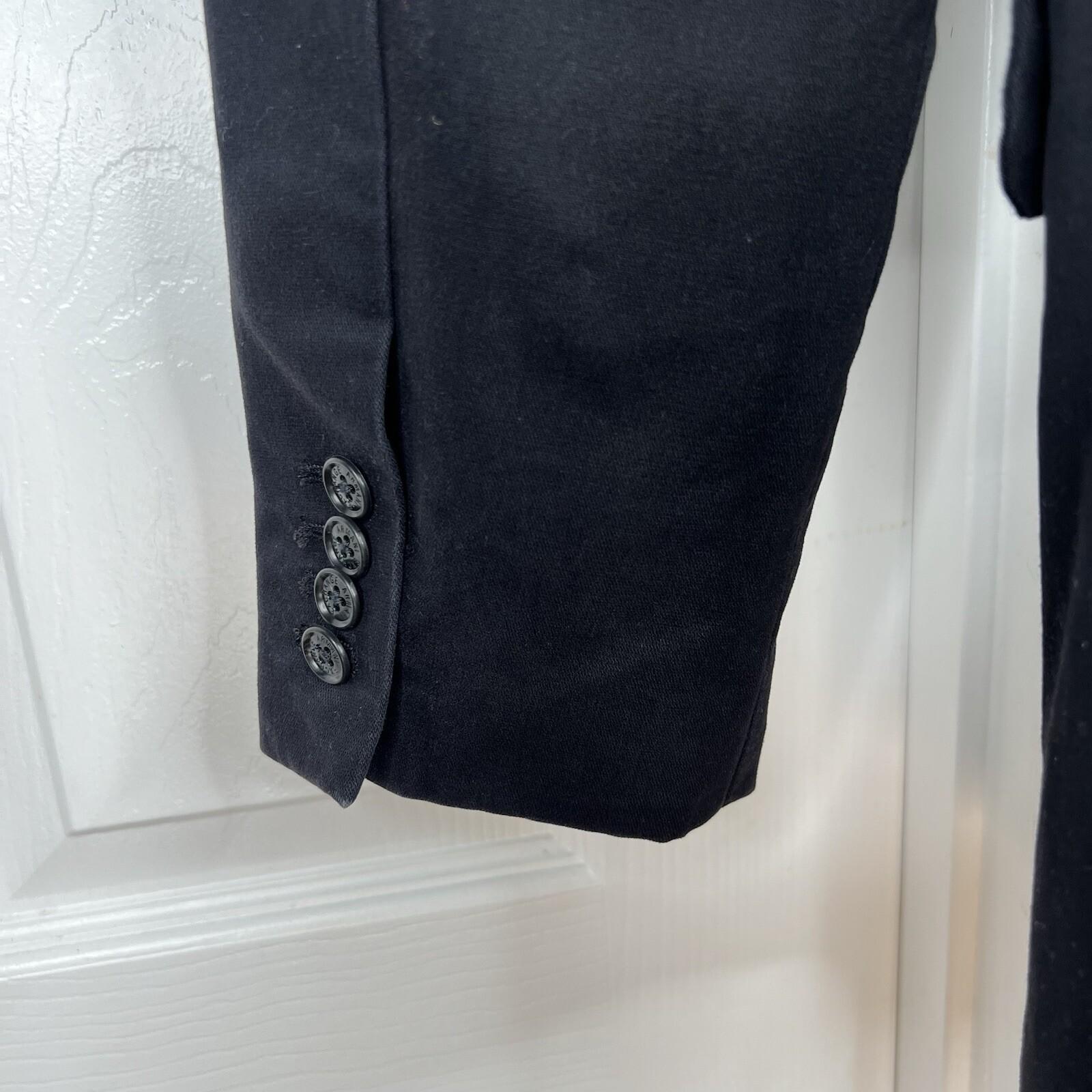 Armani Exchange Vtg Men Cotton Slim Fit Blazer Jacket S Black Denim Like
