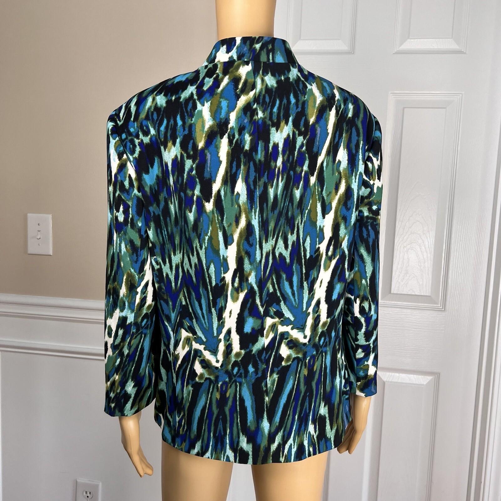 KASPER Women Polyester Spandex Pant Size 16 Suit Size 16W Multicolor Lined 2PC